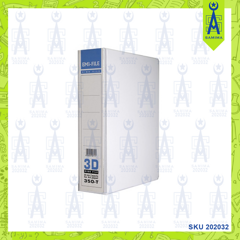 EMI / K2 WHITE LAMINATED 3D RING FILE 50MM 350-T