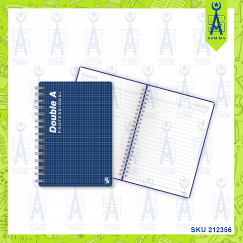 DOUBLE A PROF SPIRAL CHECKED NOTEBOOK A5 100 SHT