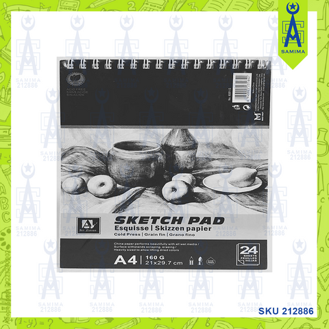 ART NATION 6001-S SKETCH (BOOK) PAD A4 160GSM 24'S