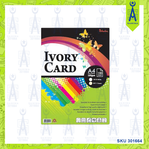 KB ,WALES IVORY CARD A4 180 GSM 10'S