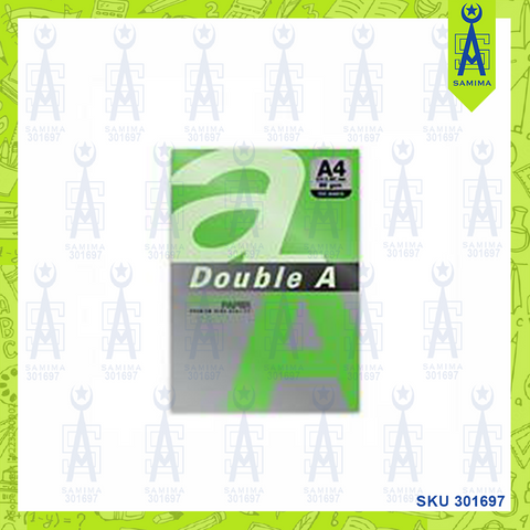 DOUBLE A PREM COLOUR PAPER C/C GREEN A4 75G 100'S