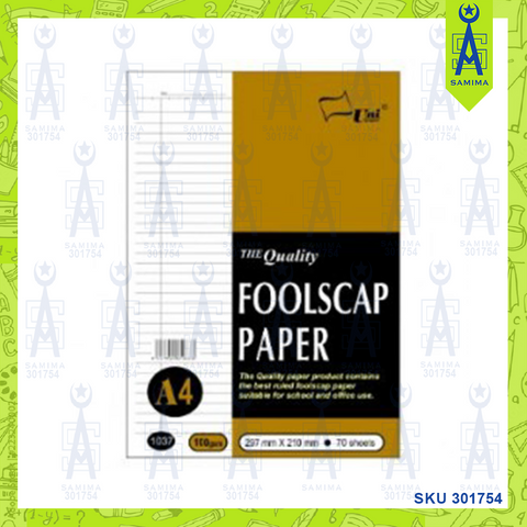 UNI 1037 NL FOOLSCAPE PAPER  A4 100GSM 70'S