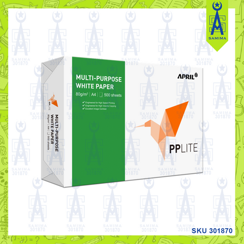 APRIL PP LITE WHITE PAPER A4 80GSM 500'S
