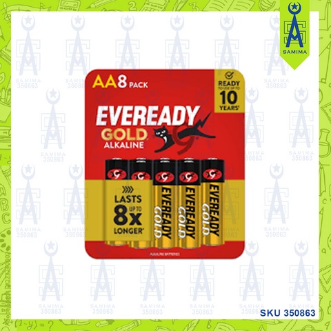 EVEREADY GOLD BATTERY AA 8's