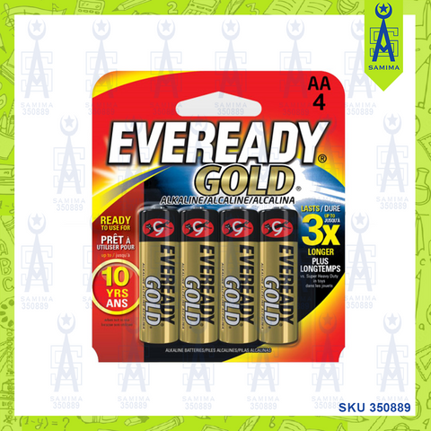 EVEREADY GOLD BATTERIES AA 4'S