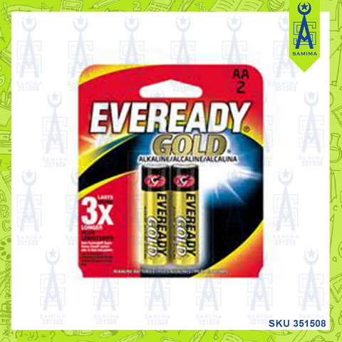EVEREADY GOLD BATTERIES AA 2'S A91BP2