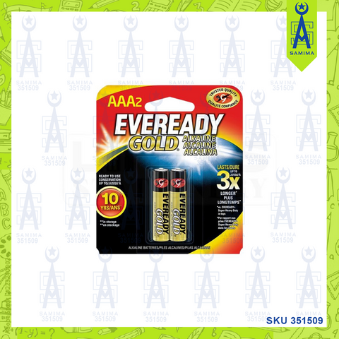 EVEREADY GOLD BATTERIES AAA / 2'S