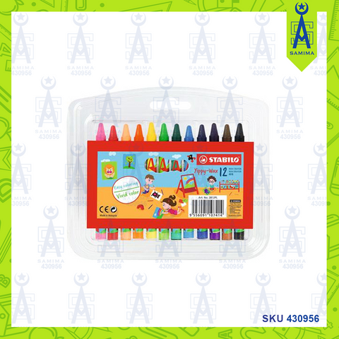 STABILO 2182 WAX CRAYON 12C