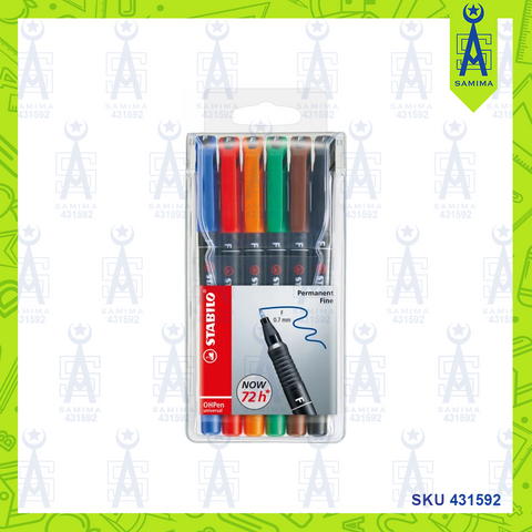 STABILO PERMANENT OHP PEN 6'S 842/6