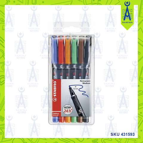 STABILO PERMANENT OHP PEN 6'S 843/6