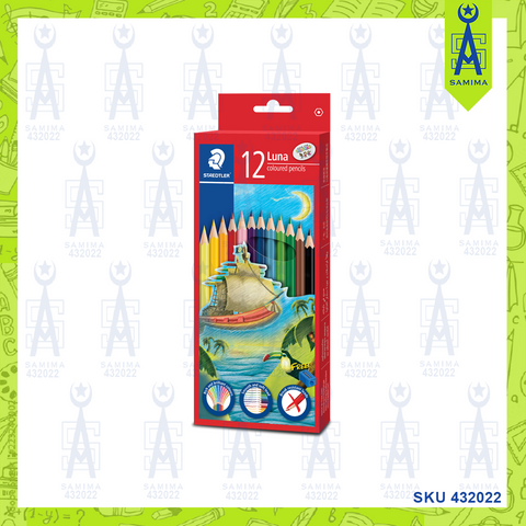 STEADTLER LUNA PERMANENT COLOUR PENCIL 12'S