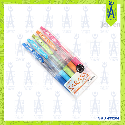 ZEBRA SARASA COLOUR PEN 0.5 MM 5'S / PKT