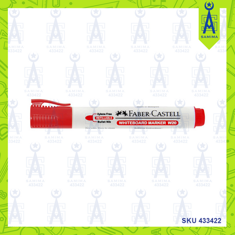 FABER CASTELL WHITEBOARD MARKER W20 RED 254021