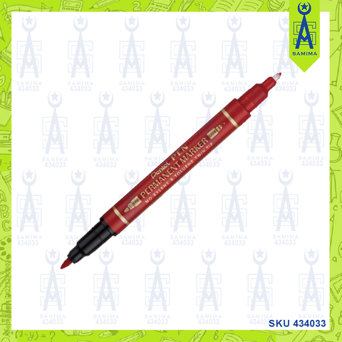 PENTEL TWIN TIP PEN RED PERMANENT MARKER N75W-B