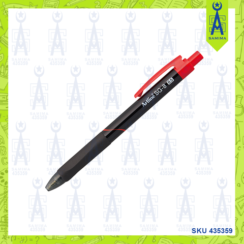 ARTLINE SG-8 RETRACTABLE BALL POINT PEN 0.5MM RED
