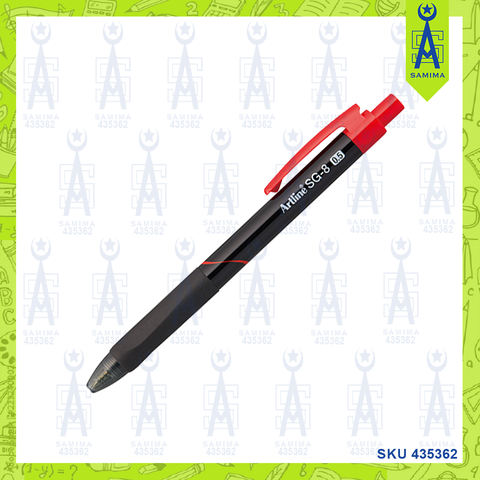 ARTLINE SG-8 RETRACTABLE BALL POINT PEN 1.0MM RED