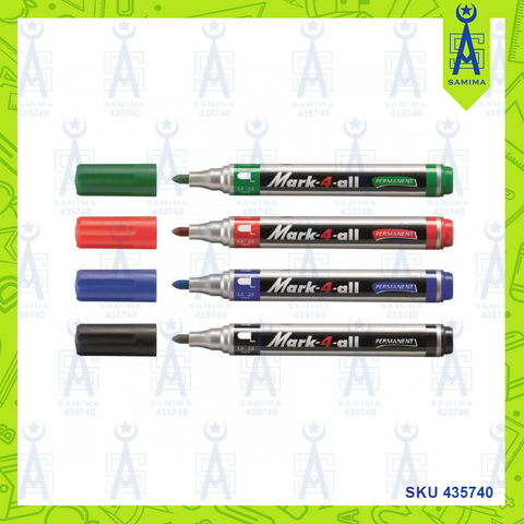 STABILO MARK-4-ALL PERMANENT MARKER MIX 4'S /PACK