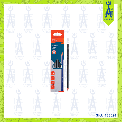 DELI 58103 GRAPHITE PENCIL 2B 12PCS