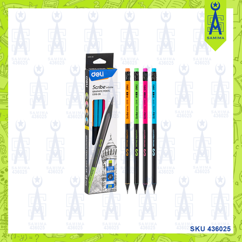 DELI C019-2B SCRIBE INFINITE GRAPHITE PENCIL 12PCS