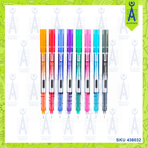 DELI Q300-8C THINK ROLLER PEN 0.5MM 8COLORS