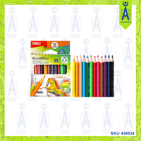 DELI C114-12 ENOVATION WOOD-FREE COLORED PENCIL