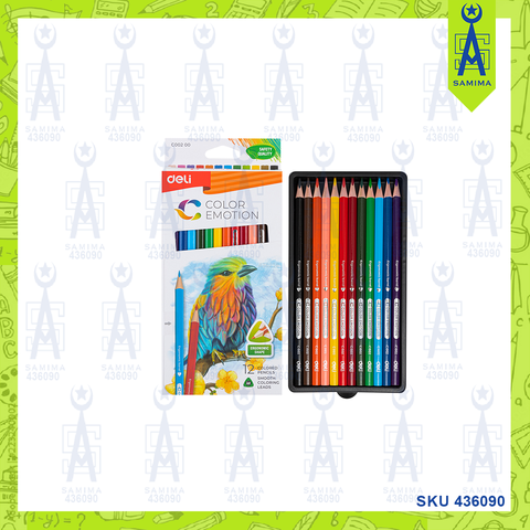 DELI C00200 COLOR EMOTION COLOUR PENCIL 12'S / BOX