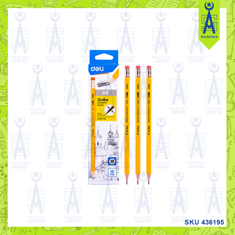 DELI C003-HB GRAPHITE PENCIL HB 12'S / BOX