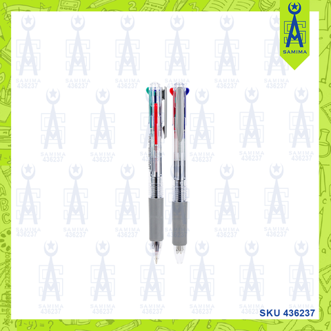 DELI Q182 4 COLOUR BALL PEN 0.7MM 1'S