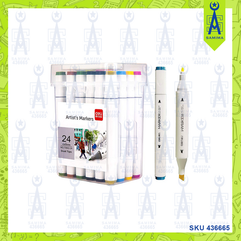 DELI 70803-24 ARTIST TWIN MARKER 24'S / BOX