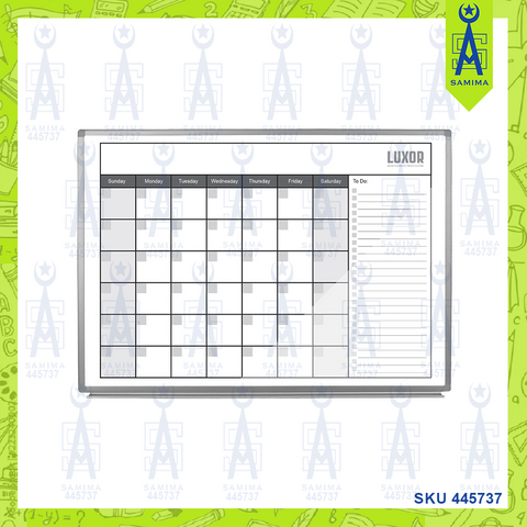 WB WHITE BOARD MONTHLY PLANNER 3' X 4'