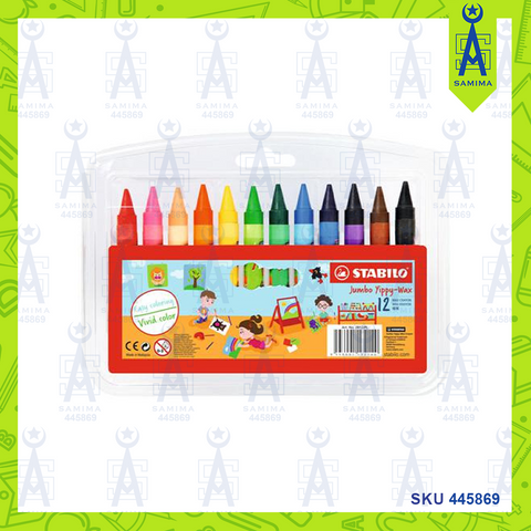 STABILO JUMBO WAX CRAYONS 2712JPL 12 'S