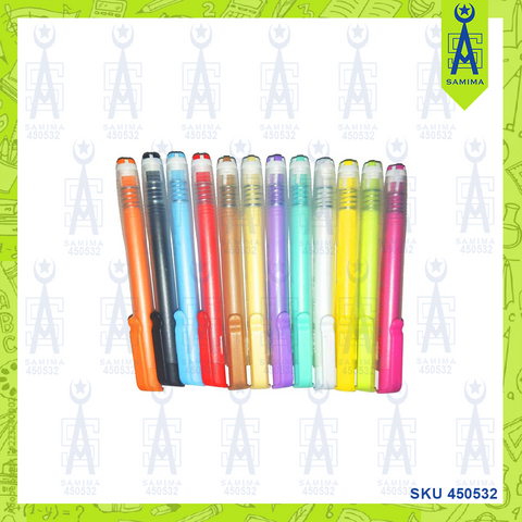 KCK RETRACTABLE ERASER + REFILL ASST COLOURS