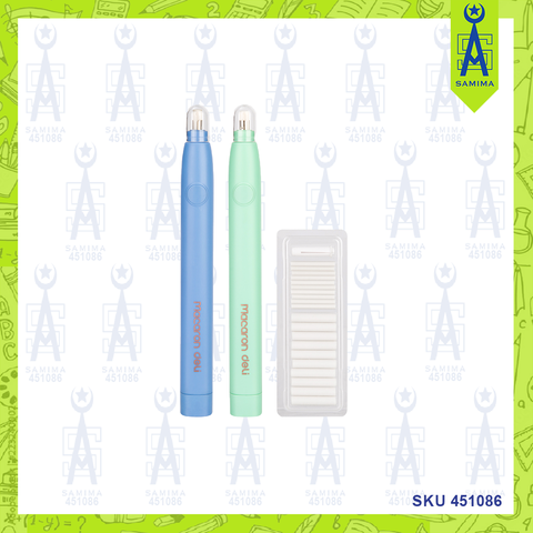 DELI H02800 MACARON ELECTRIC ERASER W/ REFILL SET