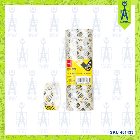 DELI 30065 STICK UP OPP OFFICE TAPE 18MMX30Y 8'S