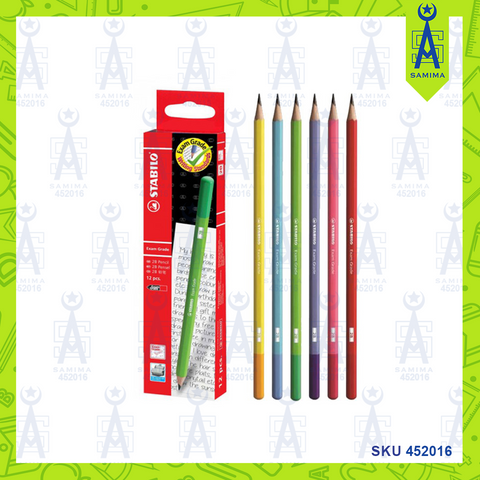 STABILO EXAM GRADE GREEN PENCIL 2B PENCIL 288G/12