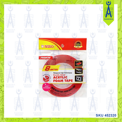 NIKKI DOUBLE SIDED ACRYLIC FOAM TAPE 10MM X 8M
