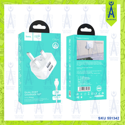 HOCO C90B GRANDIOSE DUAL PORT CHARGER (UK)