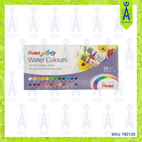 PENTEL ARTS WATERCOLOUR 5ML X 24'S WFRS-24