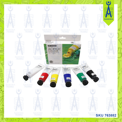 ART RANGERS ARTIST ACRYLIC COLOUR 6'S X 80ML
