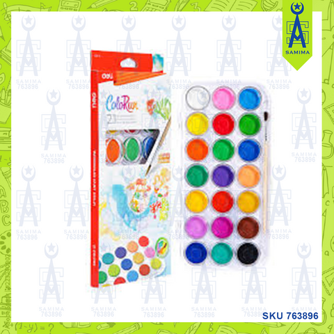 DELI C20-21 COLORUN WATER COLOUR PAINT W/ BRUSH