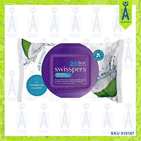 SWISSPERS MICE COCONUT WATER FACIAL WIPES 25'S / P