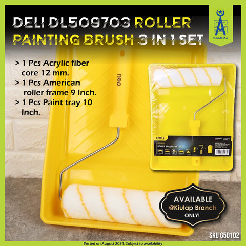 DELI DL509703 ROLLER PAINTING BRUSH 3 IN 1 SET