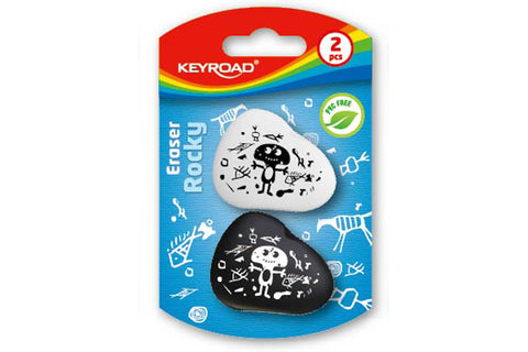 KEYROAD ROCKY ERASER B/CARD KR971100 2'S / CARD