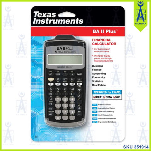 TEXAS INSTRUMENTS BA I I PLUS FINANCIAL CALCULATOR