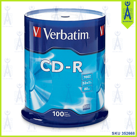 VERBATIM  CD-R 700 MB 52X 80 MIN 100 PCS / PKT