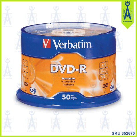 VERBATIM  DVD-R 4.7 GB 16X 120 MIN 50 PCS / PACK