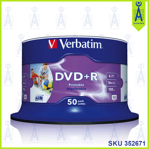 VERBATIM AZO DVD+R 4.7 GB 16X 120 MIN 50 PCS / PK