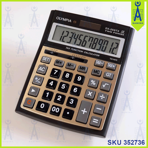 OLYMPIA DESKTOP CALCULATOR 12 DIGIT DX-20GTX