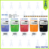 OLYMPIA CALCULATOR SD-802 ASST COLOURS