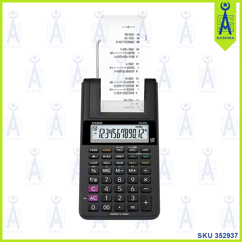 CASIO 12 DIGIT  PRINTER CALCULATOR HR-8RC